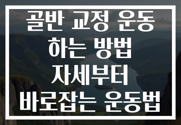 골반 교정 운동 하는 방법 자세부터 바로잡는 운동법