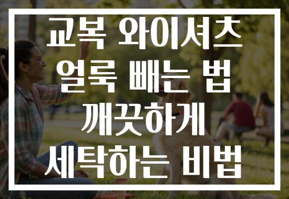 교복 와이셔츠 얼룩 빼는 법 깨끗하게 세탁하는 비법
