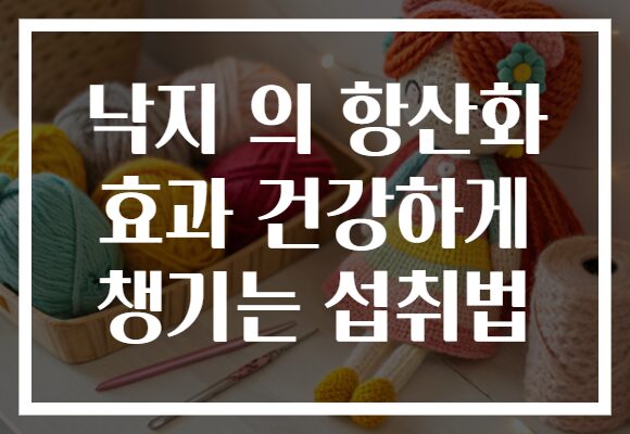낙지 의 항산화 효과 건강하게 챙기는 섭취법