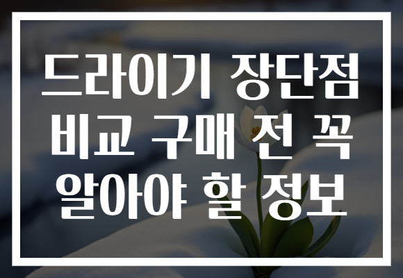 드라이기 장단점 비교 구매 전 꼭 알아야 할 정보