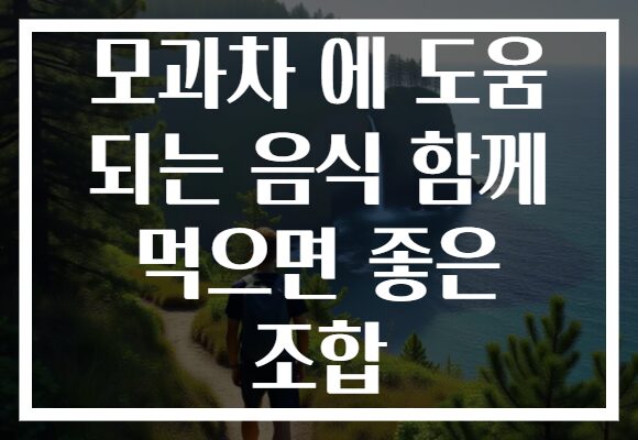 모과차 에 도움 되는 음식 함께 먹으면 좋은 조합