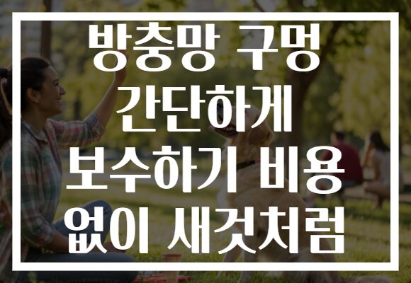 방충망 구멍 간단하게 보수하기 비용 없이 새것처럼