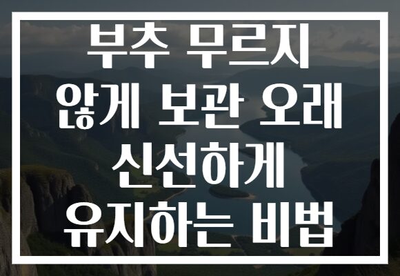 부추 무르지 않게 보관 오래 신선하게 유지하는 비법