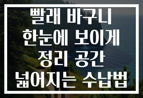 빨래 바구니 한눈에 보이게 정리 공간 넓어지는 수납법