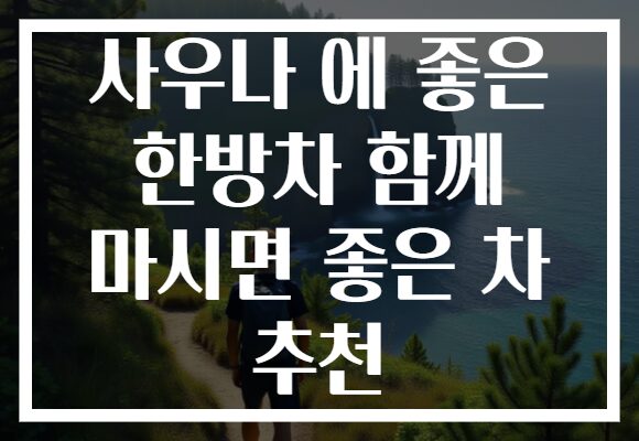 사우나 에 좋은 한방차 함께 마시면 좋은 차 추천
