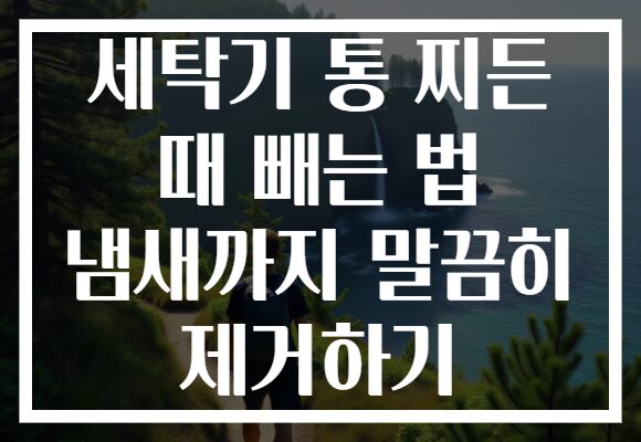 세탁기 통 찌든 때 빼는 법 냄새까지 말끔히 제거하기