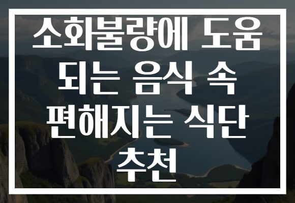 소화불량에 도움 되는 음식 속 편해지는 식단 추천