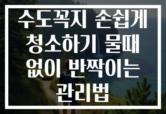 수도꼭지 손쉽게 청소하기 물때 없이 반짝이는 관리법