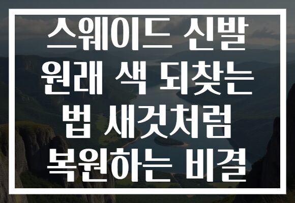 스웨이드 신발 원래 색 되찾는 법 새것처럼 복원하는 비결