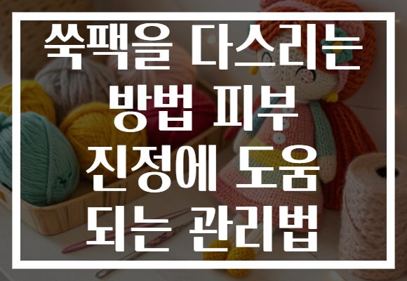 쑥팩을 다스리는 방법 피부 진정에 도움 되는 관리법