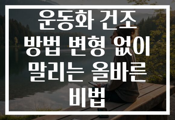 운동화 건조 방법 변형 없이 말리는 올바른 비법