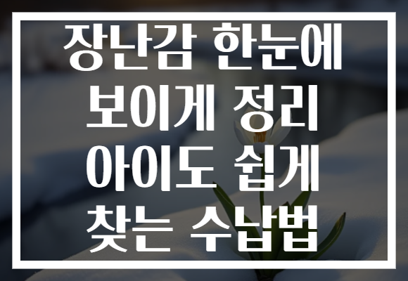 장난감 한눈에 보이게 정리 아이도 쉽게 찾는 수납법