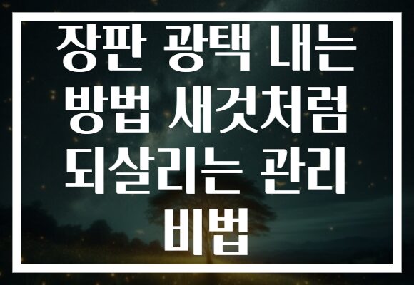 장판 광택 내는 방법 새것처럼 되살리는 관리 비법