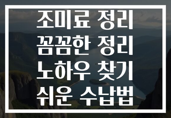 조미료 정리 꼼꼼한 정리 노하우 찾기 쉬운 수납법