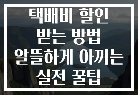 택배비 할인 받는 방법 알뜰하게 아끼는 실전 꿀팁
