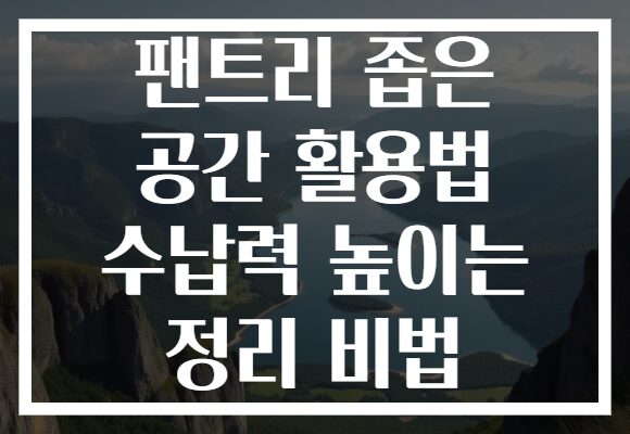 팬트리 좁은 공간 활용법 수납력 높이는 정리 비법