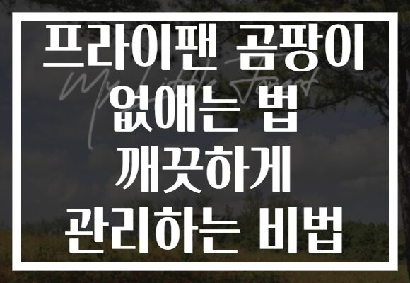 프라이팬 곰팡이 없애는 법 깨끗하게 관리하는 비법