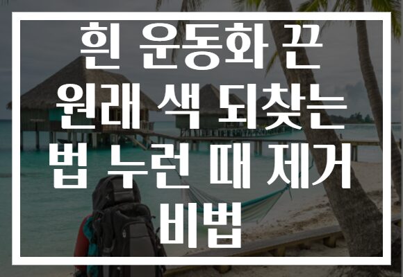 흰 운동화 끈 원래 색 되찾는 법 누런 때 제거 비법
