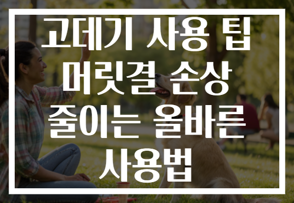 고데기 사용 팁 머릿결 손상 줄이는 올바른 사용법
