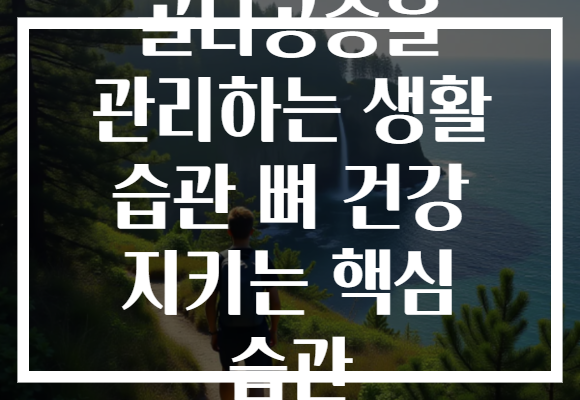 골다공증을 관리하는 생활 습관 뼈 건강 지키는 핵심 습관