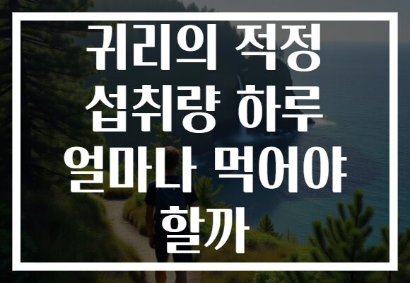 귀리의 적정 섭취량 하루 얼마나 먹어야 할까