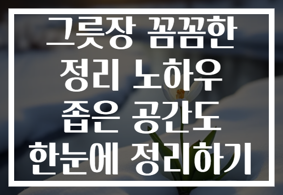 그릇장 꼼꼼한 정리 노하우 좁은 공간도 한눈에 정리하기