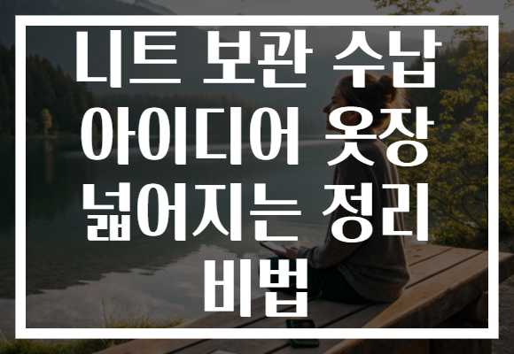 니트 보관 수납 아이디어 옷장 넓어지는 정리 비법