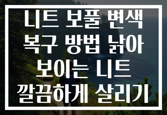 니트 보풀 변색 복구 방법 낡아 보이는 니트 깔끔하게 살리기