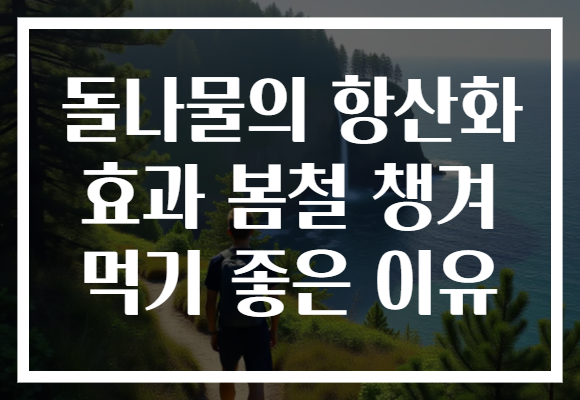 돌나물의 항산화 효과 봄철 챙겨 먹기 좋은 이유