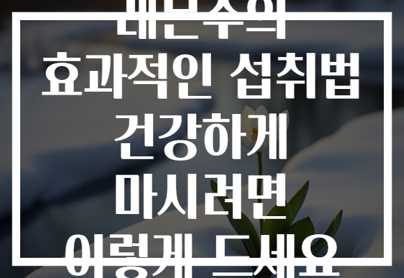 레몬수의 효과적인 섭취법 건강하게 마시려면 이렇게 드세요