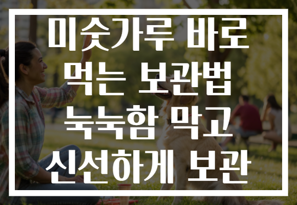미숫가루 바로 먹는 보관법 눅눅함 막고 신선하게 보관