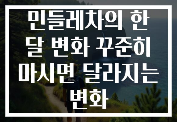 민들레차의 한 달 변화 꾸준히 마시면 달라지는 변화