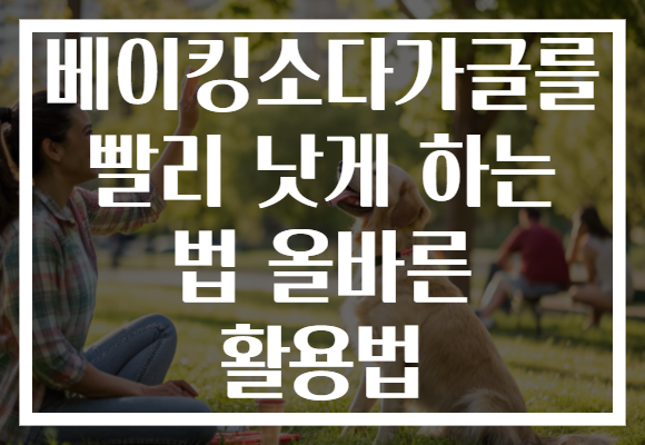 베이킹소다가글를 빨리 낫게 하는 법 올바른 활용법