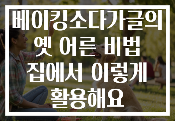 베이킹소다가글의 옛 어른 비법 집에서 이렇게 활용해요