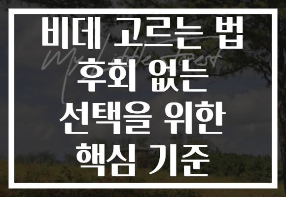 비데 고르는 법 후회 없는 선택을 위한 핵심 기준