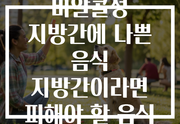 비알콜성 지방간에 나쁜 음식 지방간이라면 피해야 할 음식