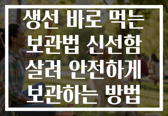 생선 바로 먹는 보관법 신선함 살려 안전하게 보관하는 방법