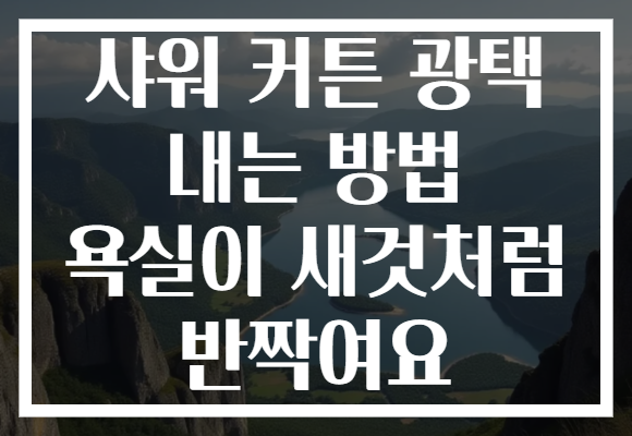 샤워 커튼 광택 내는 방법 욕실이 새것처럼 반짝여요