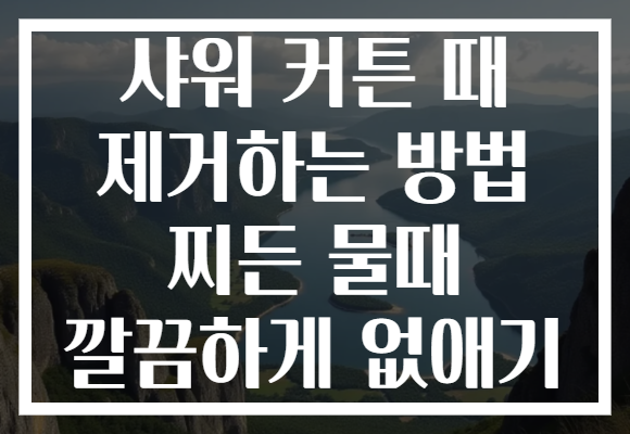 샤워 커튼 때 제거하는 방법 찌든 물때 깔끔하게 없애기