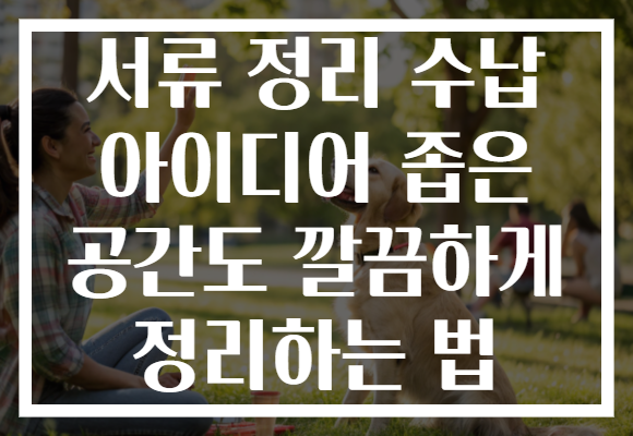 서류 정리 수납 아이디어 좁은 공간도 깔끔하게 정리하는 법