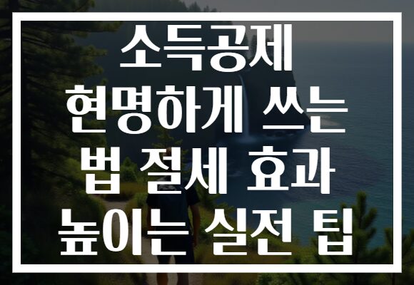 소득공제 현명하게 쓰는 법 절세 효과 높이는 실전 팁