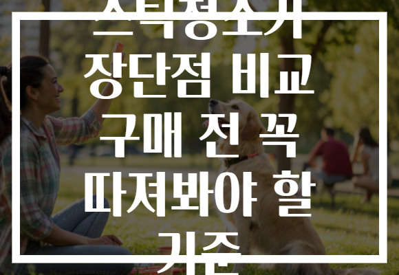 스틱청소기 장단점 비교 구매 전 꼭 따져봐야 할 기준
