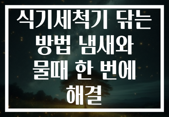 식기세척기 닦는 방법 냄새와 물때 한 번에 해결