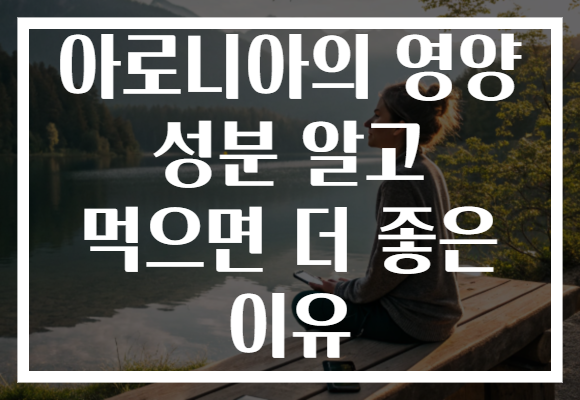 아로니아의 영양 성분 알고 먹으면 더 좋은 이유