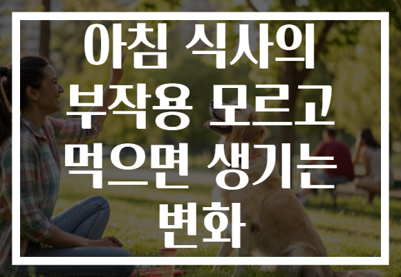 아침 식사의 부작용 모르고 먹으면 생기는 변화