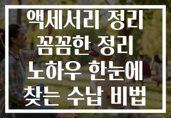 액세서리 정리 꼼꼼한 정리 노하우 한눈에 찾는 수납 비법