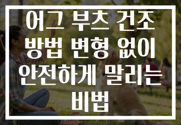 어그 부츠 건조 방법 변형 없이 안전하게 말리는 비법