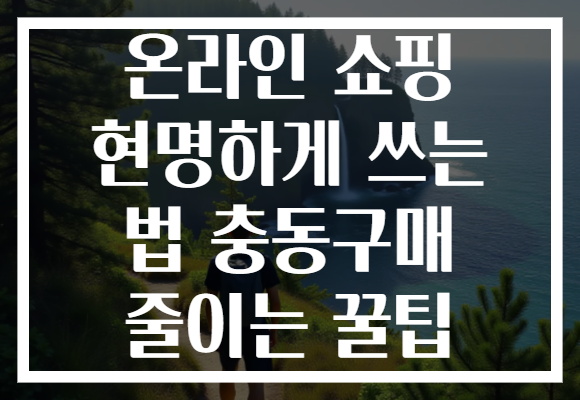 온라인 쇼핑 현명하게 쓰는 법 충동구매 줄이는 꿀팁