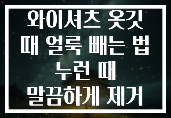 와이셔츠 옷깃 때 얼룩 빼는 법 누런 때 말끔하게 제거