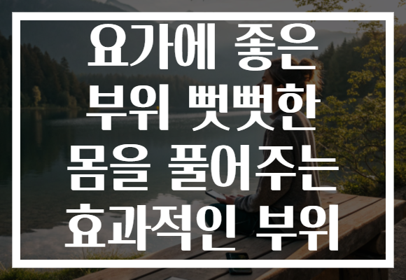 요가에 좋은 부위 뻣뻣한 몸을 풀어주는 효과적인 부위